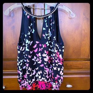 Like New Bebe Butterly Keyhole Women Top XS